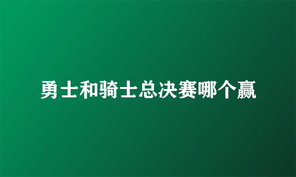 勇士和骑士总决赛哪个赢