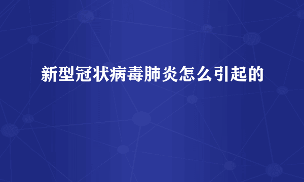 新型冠状病毒肺炎怎么引起的