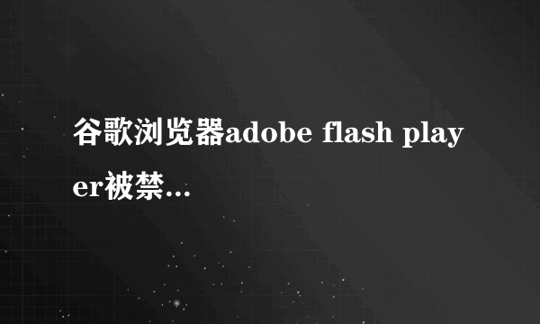 谷歌浏览器adobe flash player被禁用怎么解决