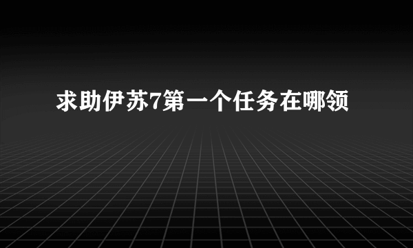 求助伊苏7第一个任务在哪领