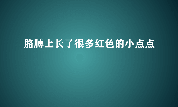 胳膊上长了很多红色的小点点